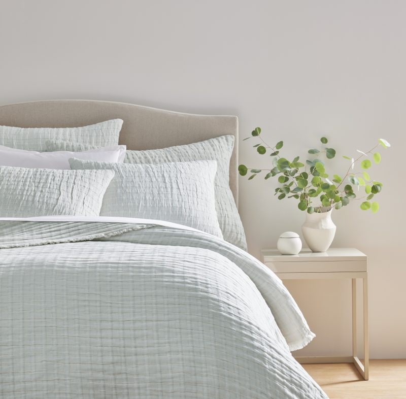 A bedroom refresh with layered bedding styled by Langley Art & Home
