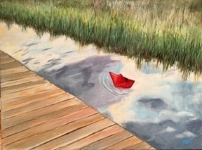 One of Melanie's pieces, painted from her own photography.